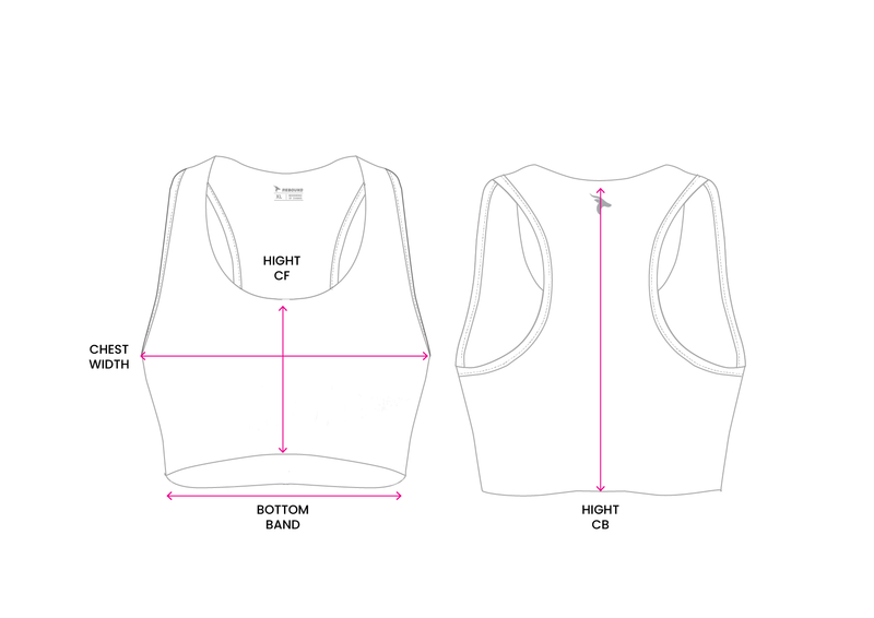 Ladies Sweft Active Bra Reconnect - Rose Brown size chart