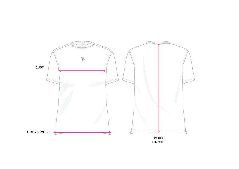 Ladies T-Shirt Cotton Reset - Shady Lavender size chart
