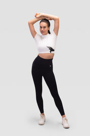 Ladies Crop Top - Rebound - كروب توب قطن  - أبيض - ريباوند