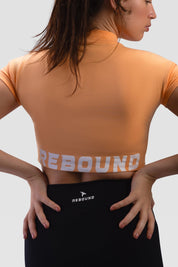 Ladies Crop Top - Rebound - كروب توب قطن  - خوخي بارد - ريباوند