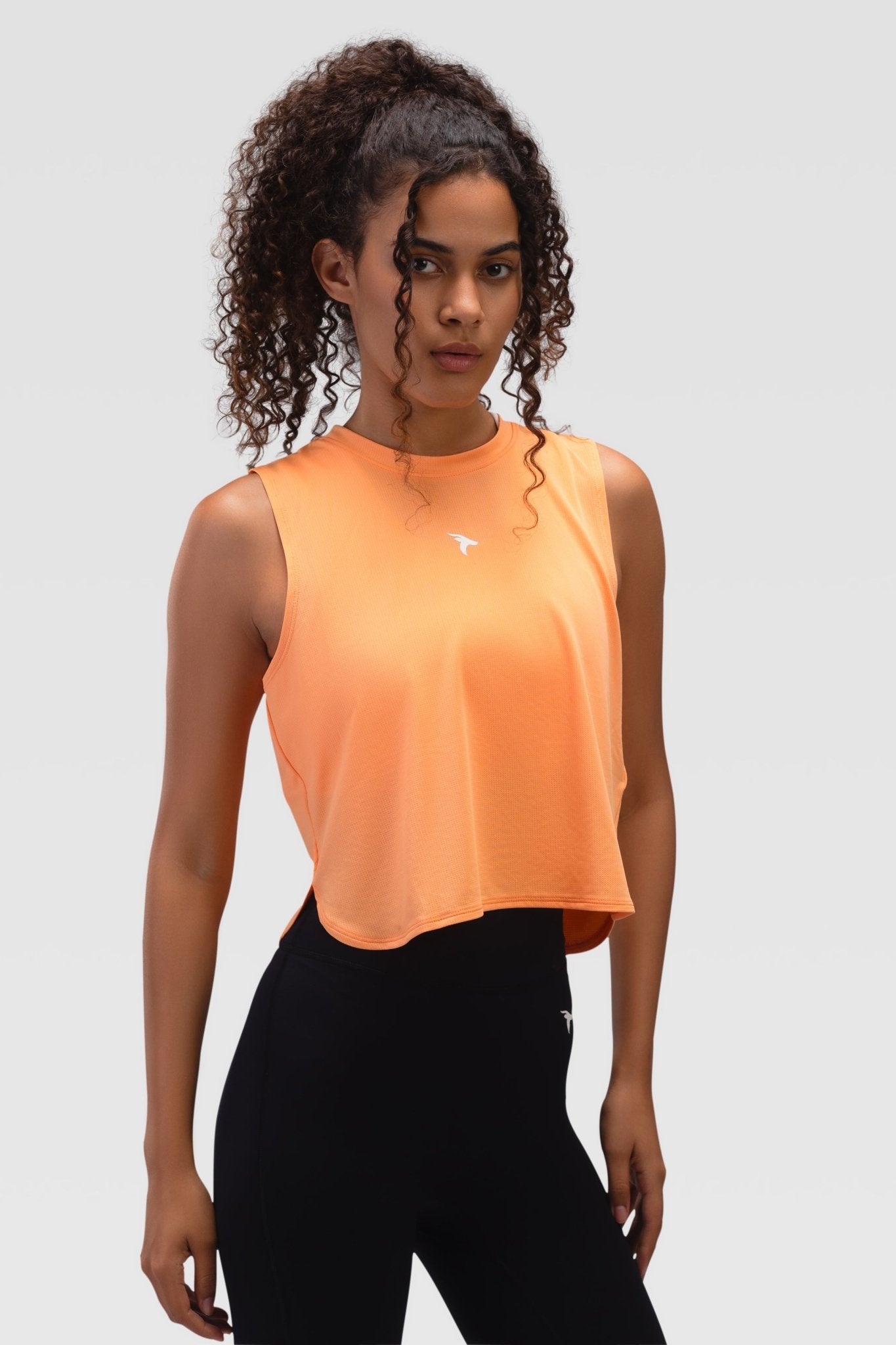 Ladies Crop Top Tank - Rebound - توب تانك نسائي قصير  - برتقالي جزري - ريباوند