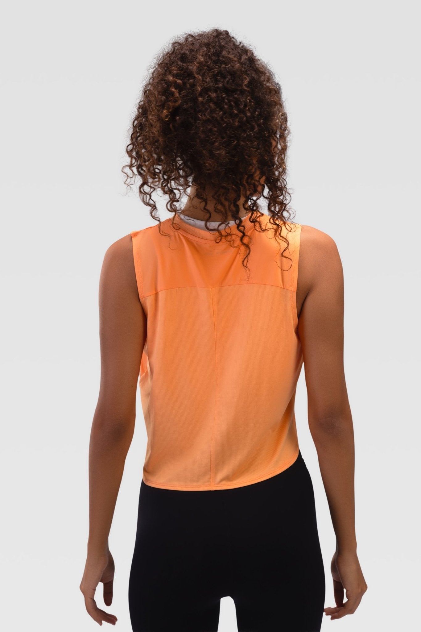 Ladies Crop Top Tank - Rebound - توب تانك نسائي قصير  - برتقالي جزري - ريباوند