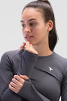 Ladies Long Sleeves T-Shirt Respire - Space Gray - ReboundRebound