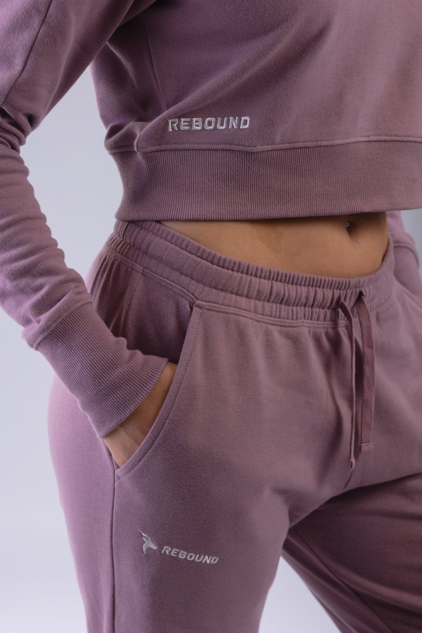 Ladies Sweatpants - Rebound - بنطلون قطني نسائي - ارجواني - ريباوند