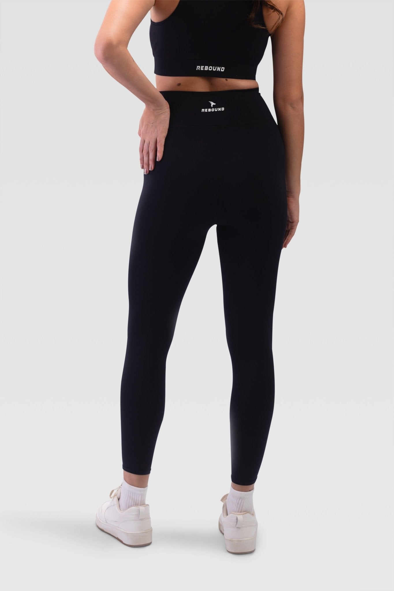 Ladies Yoga Leggings - Rebound - يوغا ليقينز  - اسود - ريباوند