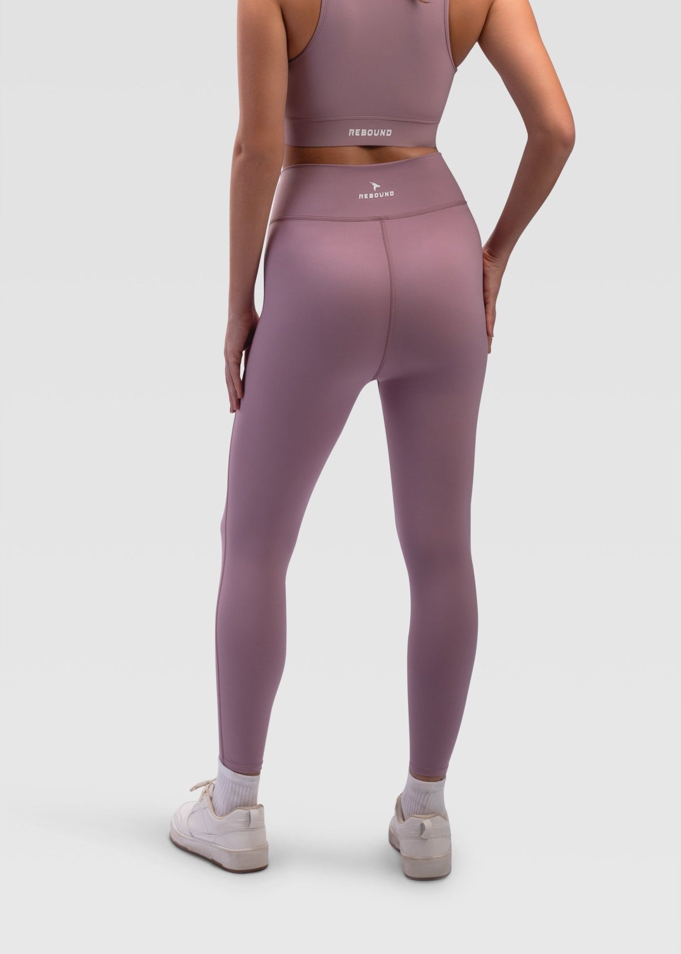 Ladies Yoga Leggings - Rebound - يوغا ليقينز  - بني روزي - ريباوند