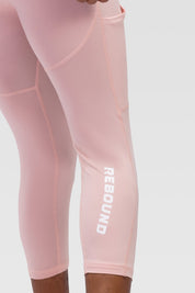 Mens 3/4 Tights - Rebound - مشد رياضي 3/4 رجالي  - سيلڤر بينك - ريباوند