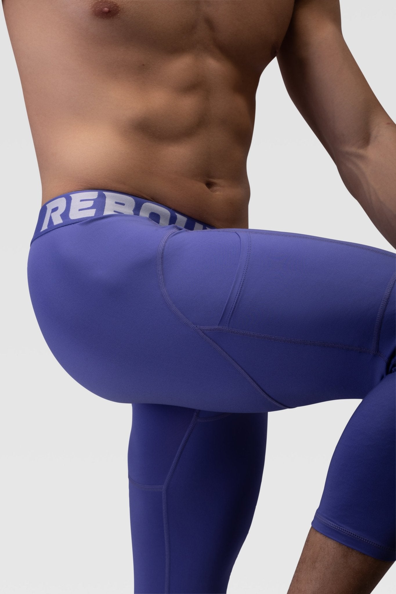 Mens 3/4 Tights - Rebound مشد  رياضي رجالي 3\4 - بنفسجي - ريباوند