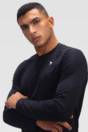 Mens Long Sleeves T-shirt - Rebound - تيشيرت رجالي رياضي كم طويل  - اسود - ريباوند