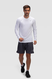 Mens Long Sleeves T-shirt - Rebound - تيشيرت رجالي رياضي كم طويل  - ابيض - ريباوند