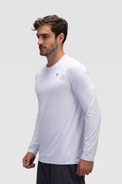 Mens Long Sleeves T-shirt - Rebound - تيشيرت رجالي رياضي كم طويل  - ابيض - ريباوند