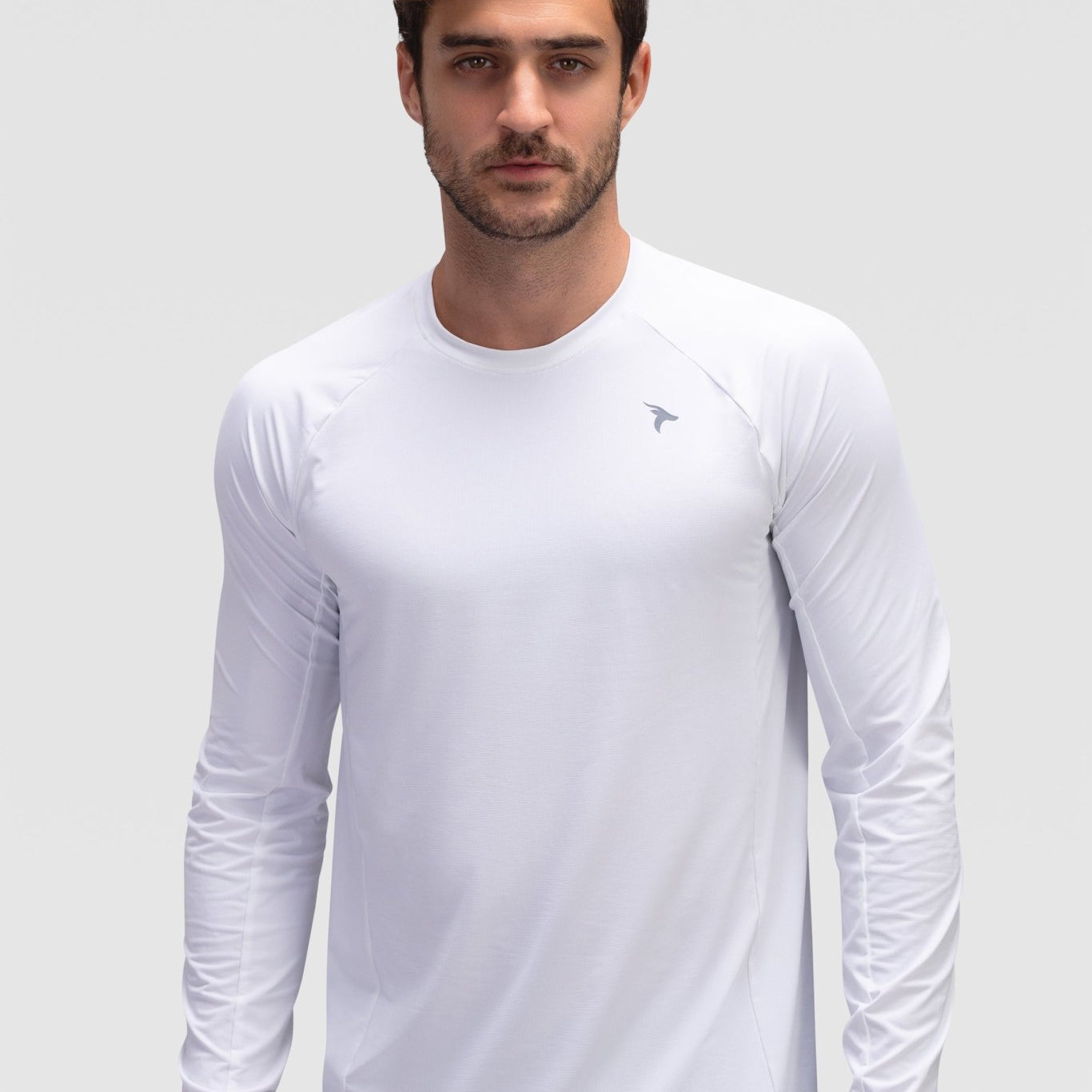 Mens Long Sleeves T-shirt - Rebound - تيشيرت رجالي رياضي كم طويل  - ابيض - ريباوند