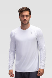 Mens Long Sleeves T-shirt - Rebound - تيشيرت رجالي رياضي كم طويل  - ابيض - ريباوند