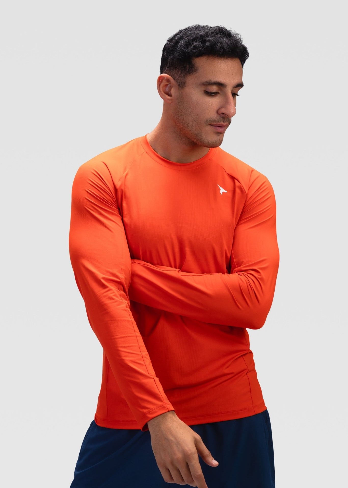 Mens Long Sleeves T-shirt - Rebound - تيشيرت رجالي رياضي كم طويل  - احمر بابريكا - ريباوند