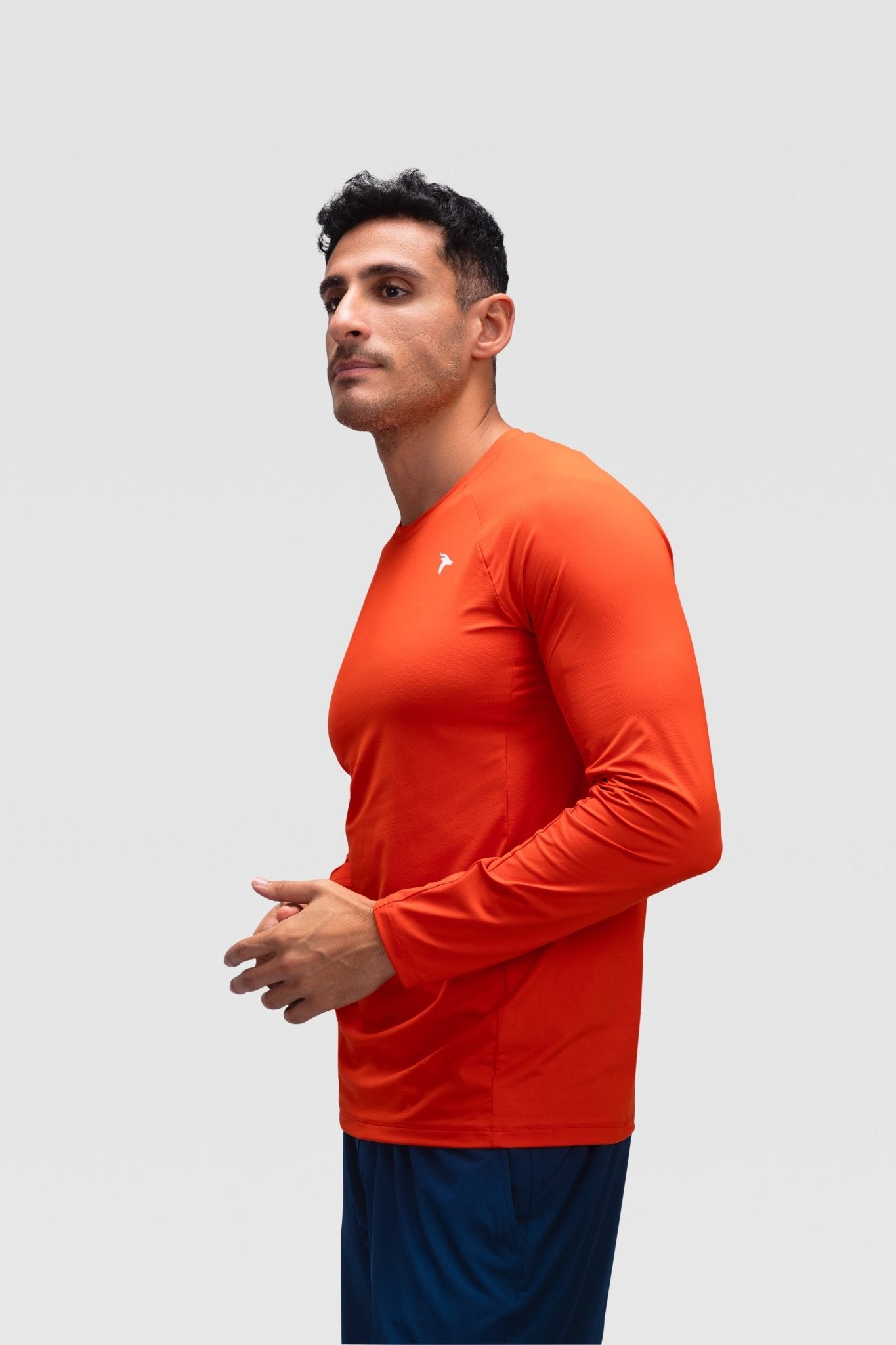 Mens Long Sleeves T-shirt - Rebound - تيشيرت رجالي رياضي كم طويل  - احمر بابريكا - ريباوند