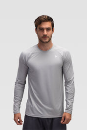 Mens Long Sleeves T-shirt - Rebound - تيشيرت رجالي رياضي كم طويل  - سيلفر - ريباوند