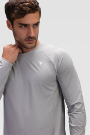 Mens Long Sleeves T-shirt - Rebound - تيشيرت رجالي رياضي كم طويل  - سيلفر - ريباوند