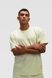 Mens Oversized Cotton T-Shirt - Rebound - تيشيرت رجالي قطني اوفرسايز  - ماتشا - ريباوند