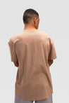 Mens Oversized Cotton T-Shirt Reset - Rosy Walnut - ReboundRebound