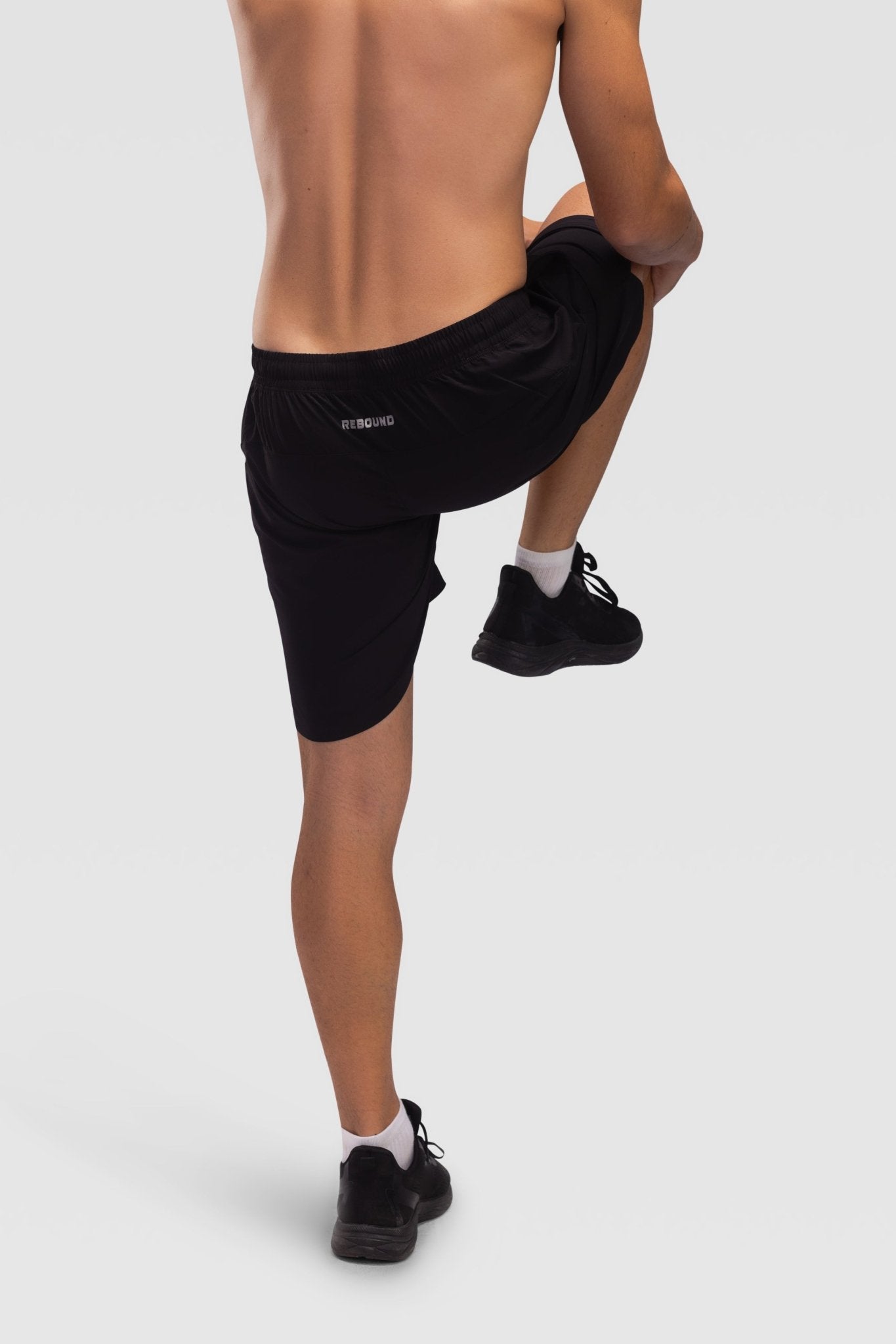 Mens Running Shorts - Rebound - شورت رياضي رجالي  - اسود - ريباوند