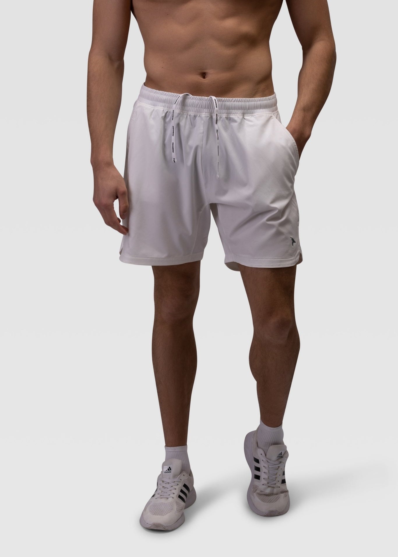 Mens Running Shorts - Rebound - شورت رياضي رجالي  - ابيض - ريباوند