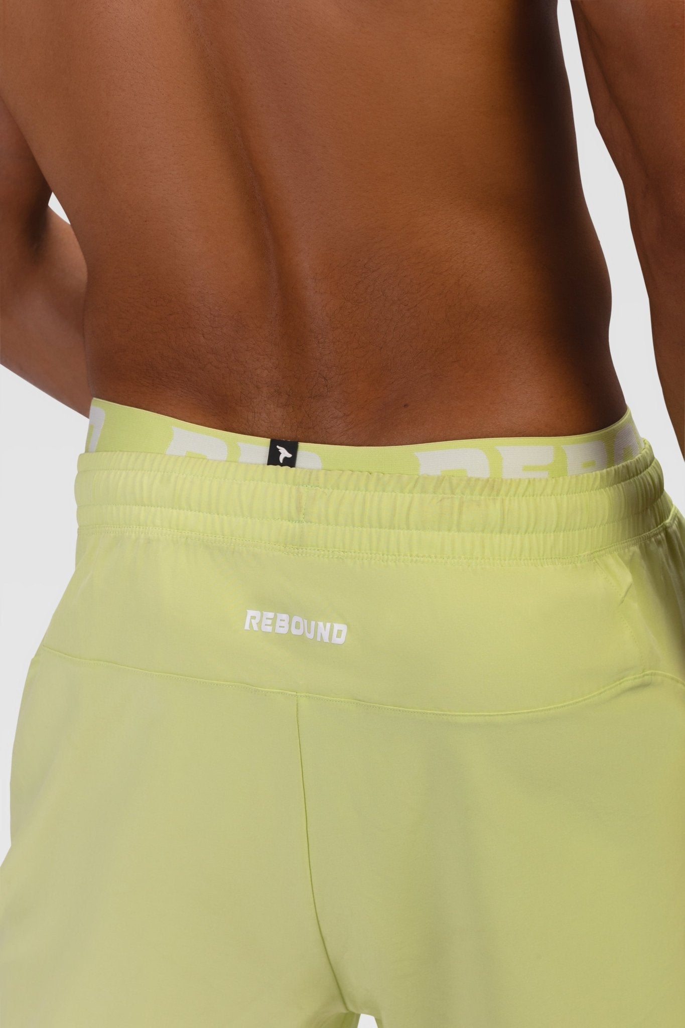 Mens Running Shorts - Rebound - شورت رياضي رجالي  - اخضر ليموني - ريباوند