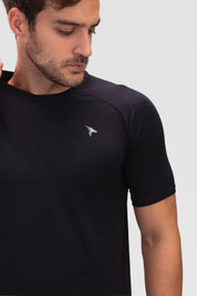 Mens Short Sleeves T-Shirt - Rebound - تيشيرت رجالي رياضي كم قصير  - اسود - ريباوند