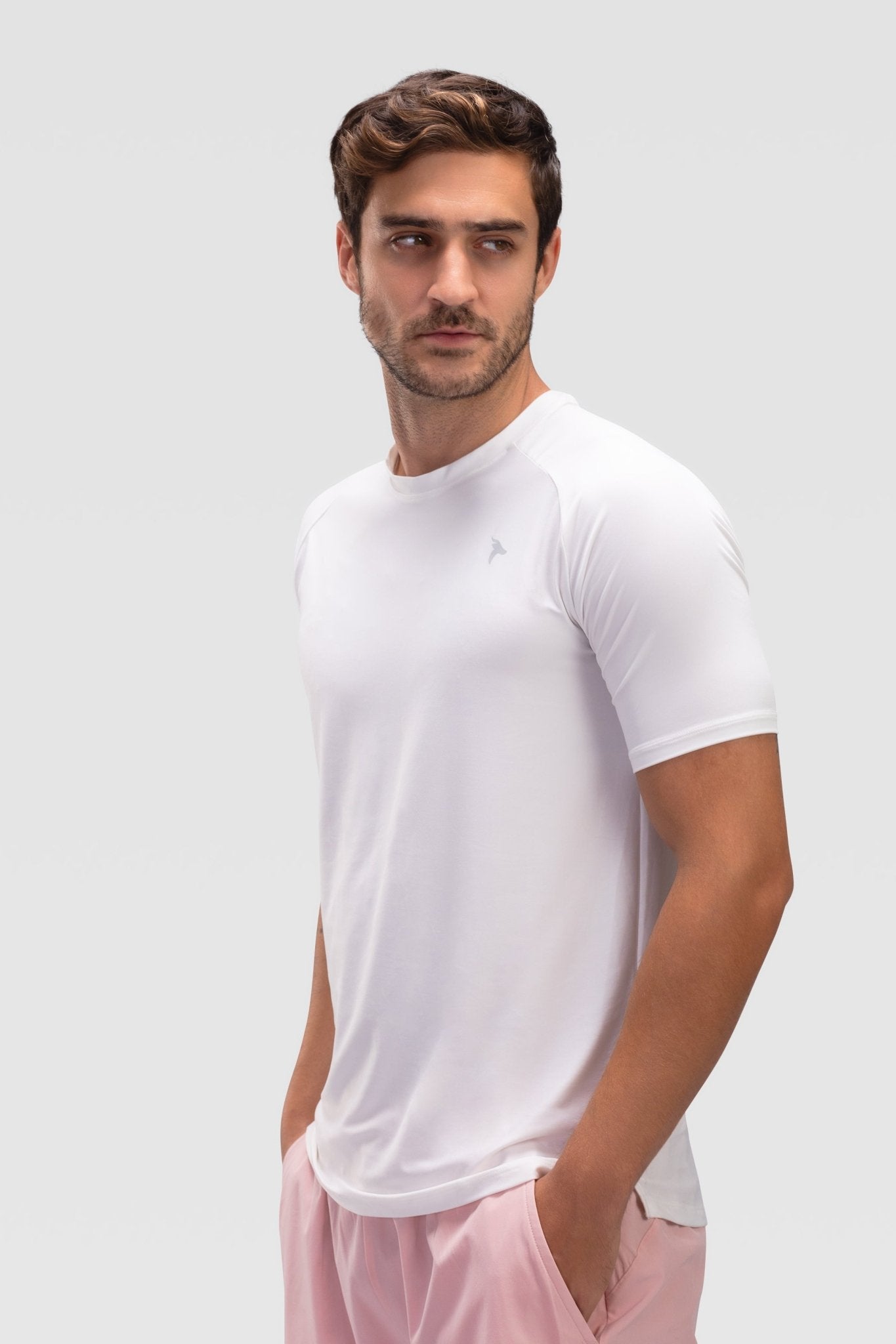 Mens Short Sleeves T-Shirt - Rebound - تيشيرت رجالي رياضي كم قصير  - ابيض - ريباوند