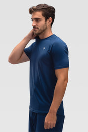 Mens Short Sleeves T-Shirt - Rebound - تيشيرت رجالي رياضي كم قصير  - ازرق محيطي - ريباوند