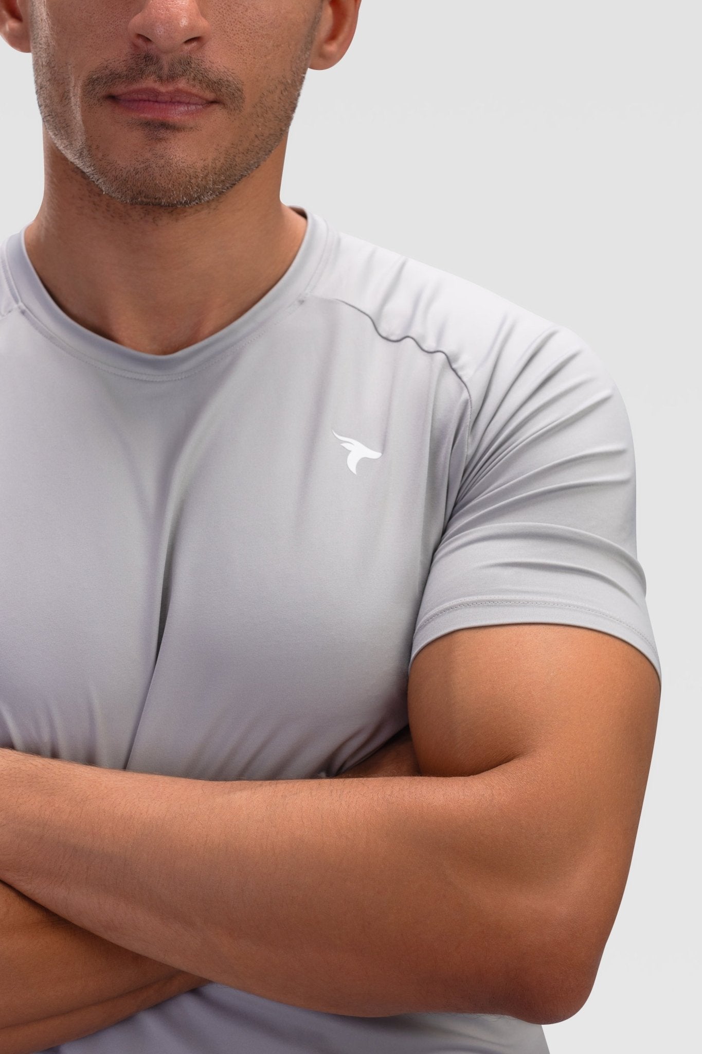 Mens Short Sleeves T-Shirt - Rebound - تيشيرت رجالي رياضي كم قصير  - سيلفر - ريباوند