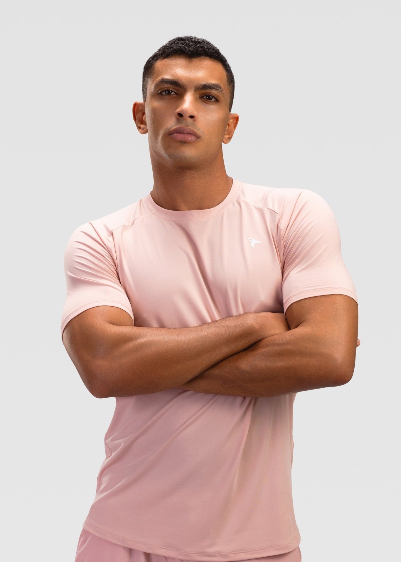 Mens Short Sleeves T-Shirt - Rebound - تيشيرت رجالي رياضي كم قصير  - سيلفر بينك - ريباوند