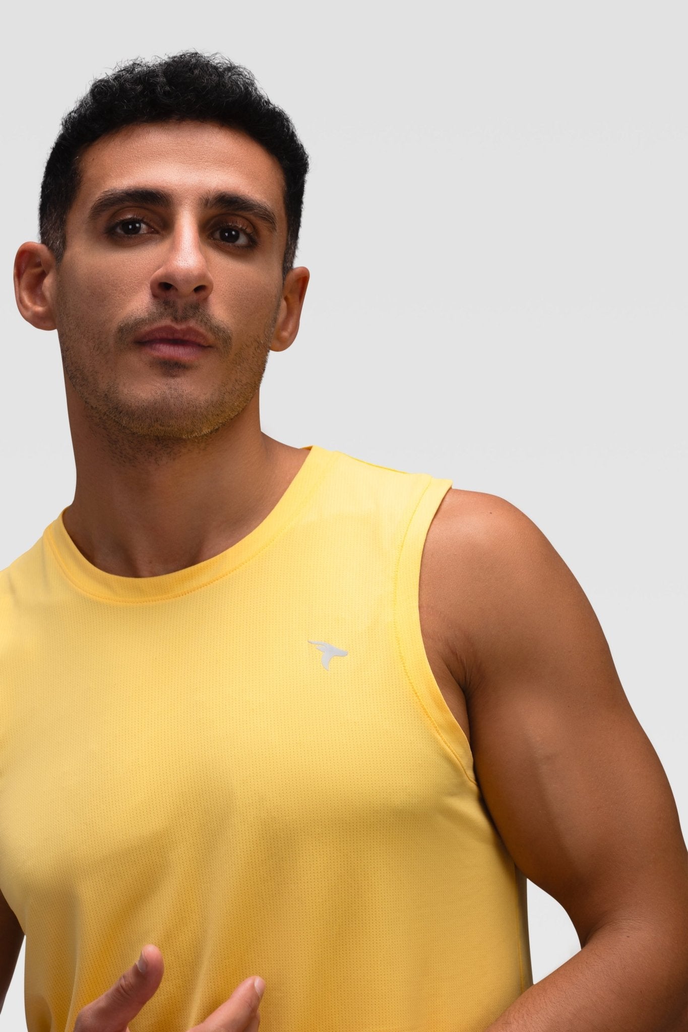 Mens Tank Top - Rebound - تيشيرت كت رياضي رجالي  - اصفر بنانا كريم - ريباوند