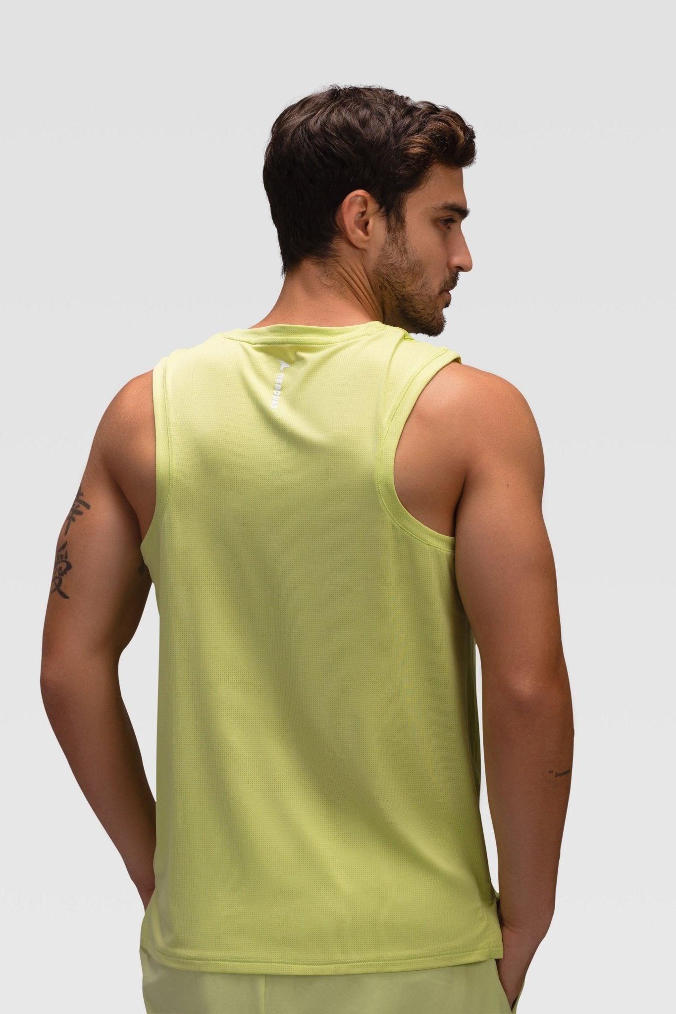 Mens Tank Top - Rebound - تيشيرت كت رياضي رجالي  - اخضر ليموني - ريباوند