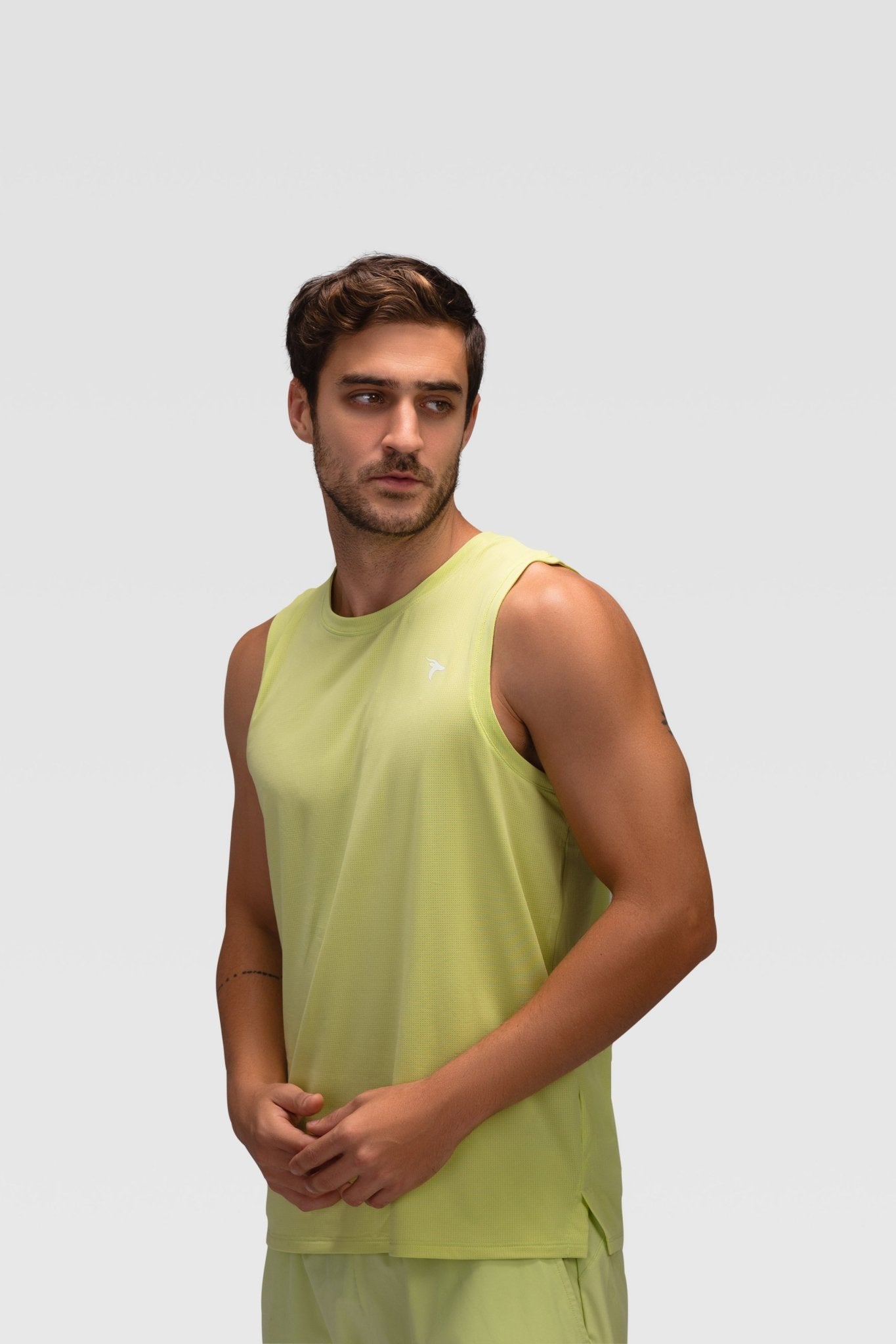 Mens Tank Top - Rebound - تيشيرت كت رياضي رجالي  - اخضر ليموني - ريباوند