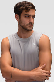 Mens Tank Top - Rebound - تيشيرت كت رياضي رجالي  - سيلفر - ريباوند