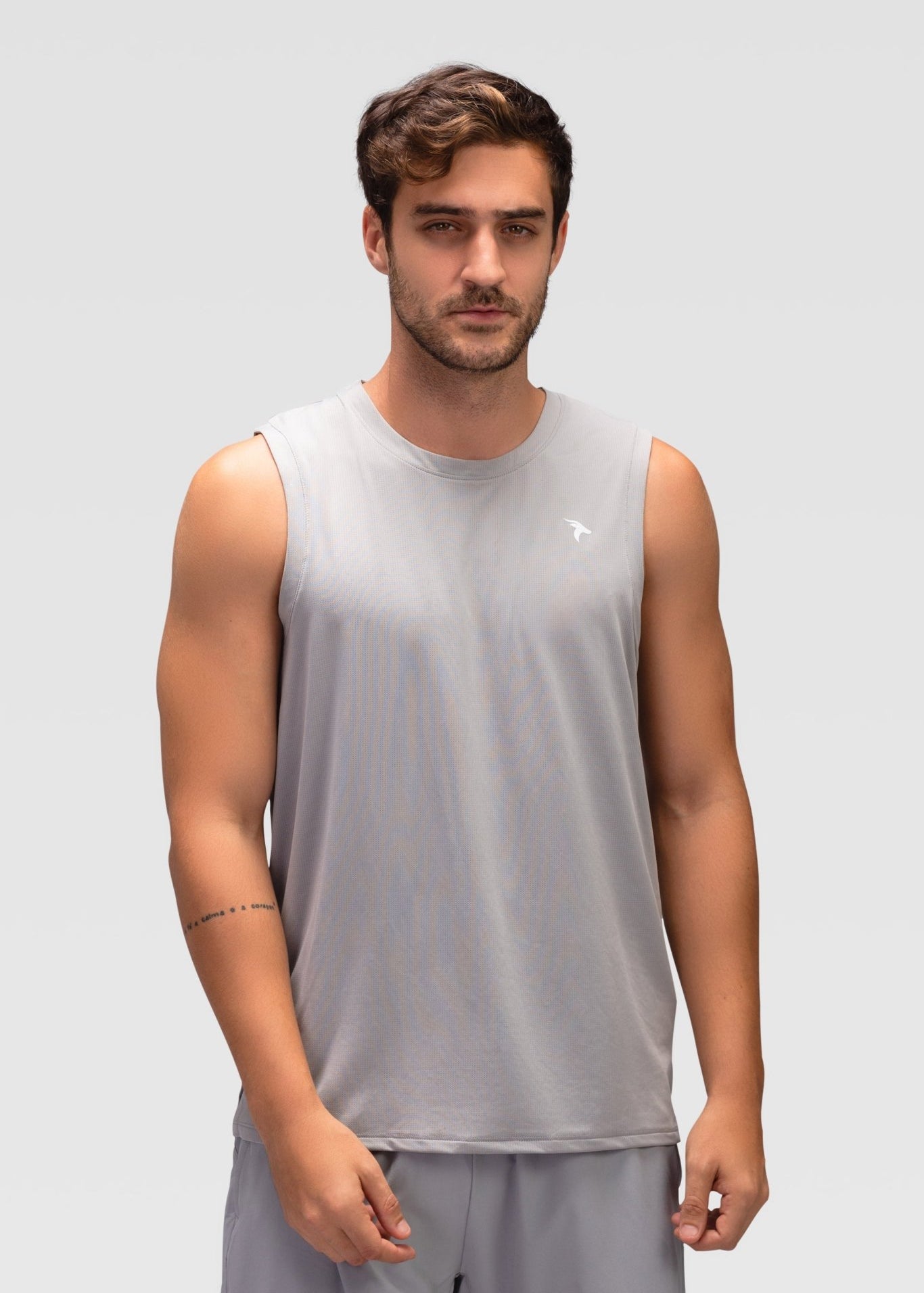 Mens Tank Top - Rebound - تيشيرت كت رياضي رجالي  - سيلفر - ريباوند